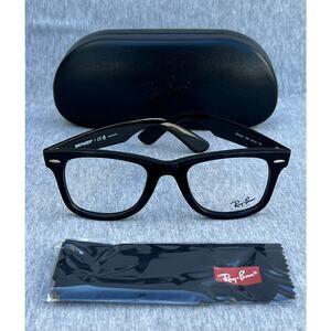 RAY BAN Wayfarer Ease RB4340V Unisex Polished Black Square Frame 50 22 150 NEW